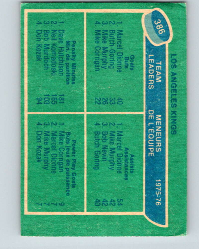 1976-77 O-Pee-Chee #385 Bergeron/ McKechnie/Watson TL Wings V2380