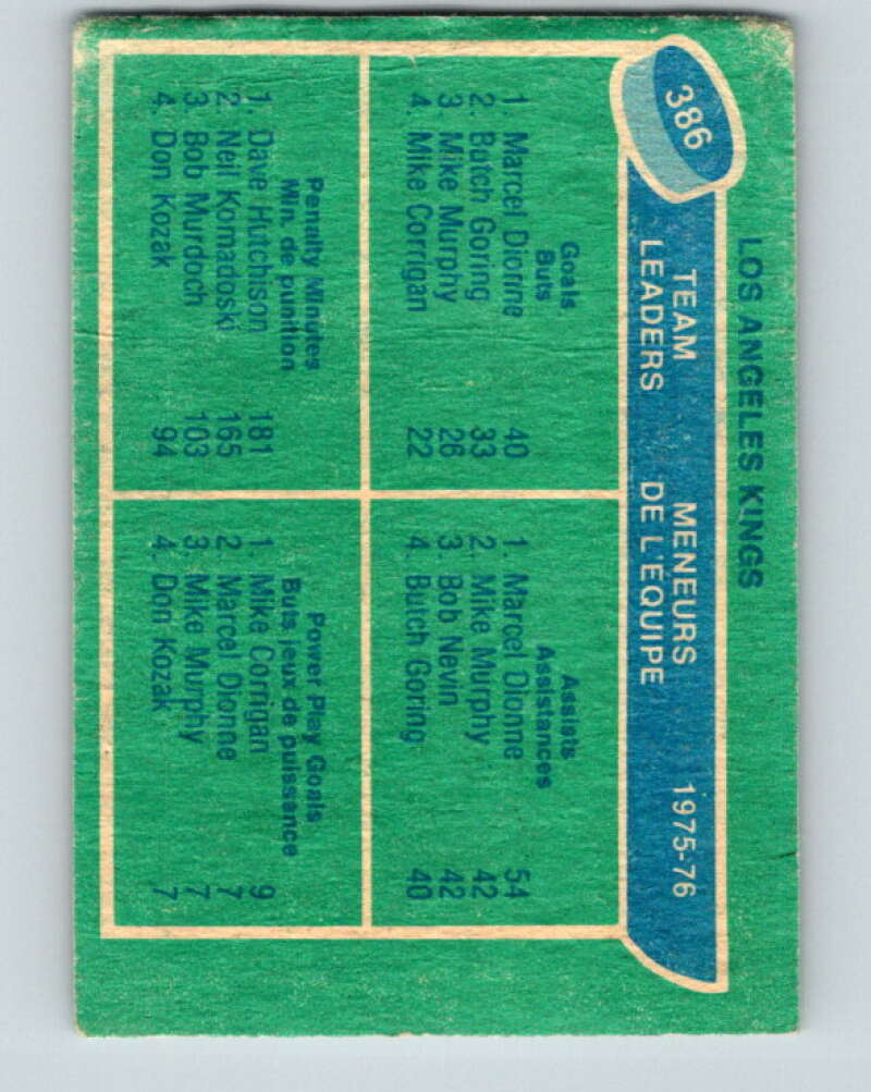 1976-77 O-Pee-Chee #385 Bergeron/ McKechnie/Watson TL Wings V2384