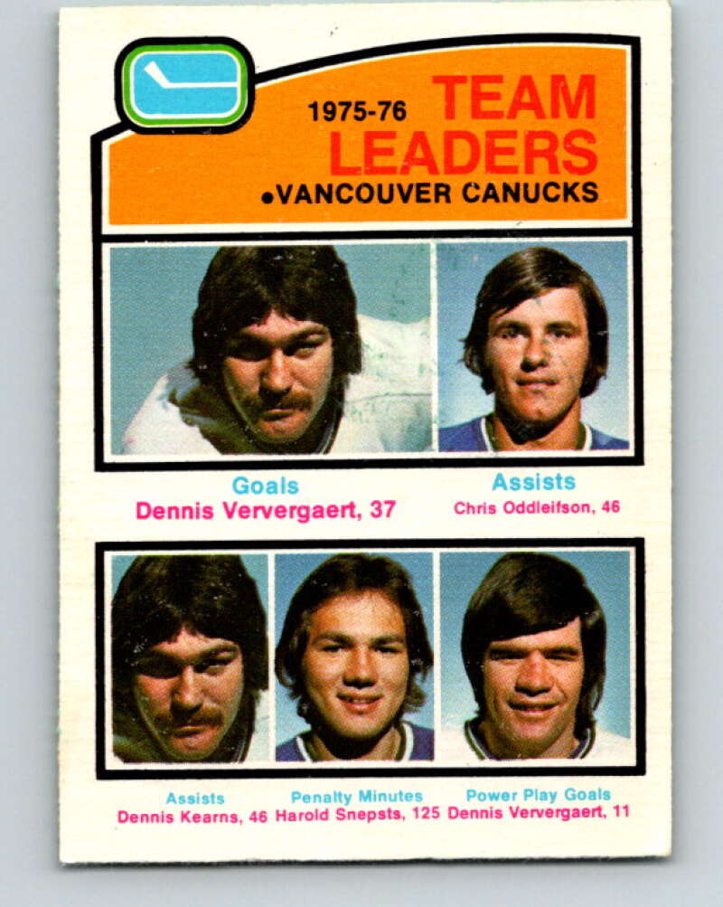 1976-77 O-Pee-Chee #395 Ververgaert/Oddleifson/Kearns/Snepsts TL V2407