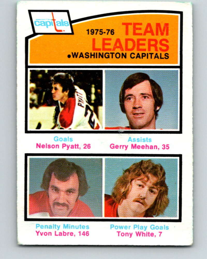 1976-77 O-Pee-Chee #396 Pyatt/Meehan/Labre/White TL Capitals V2412
