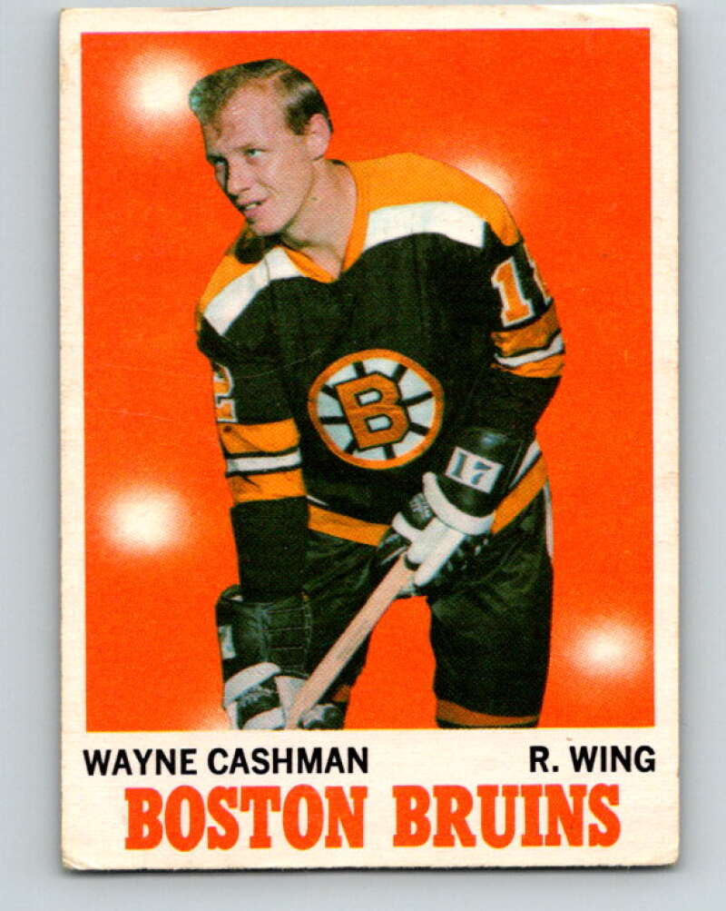 1970-71 O-Pee-Chee #7 Wayne Cashman RC Rookie Boston Bruins V2428