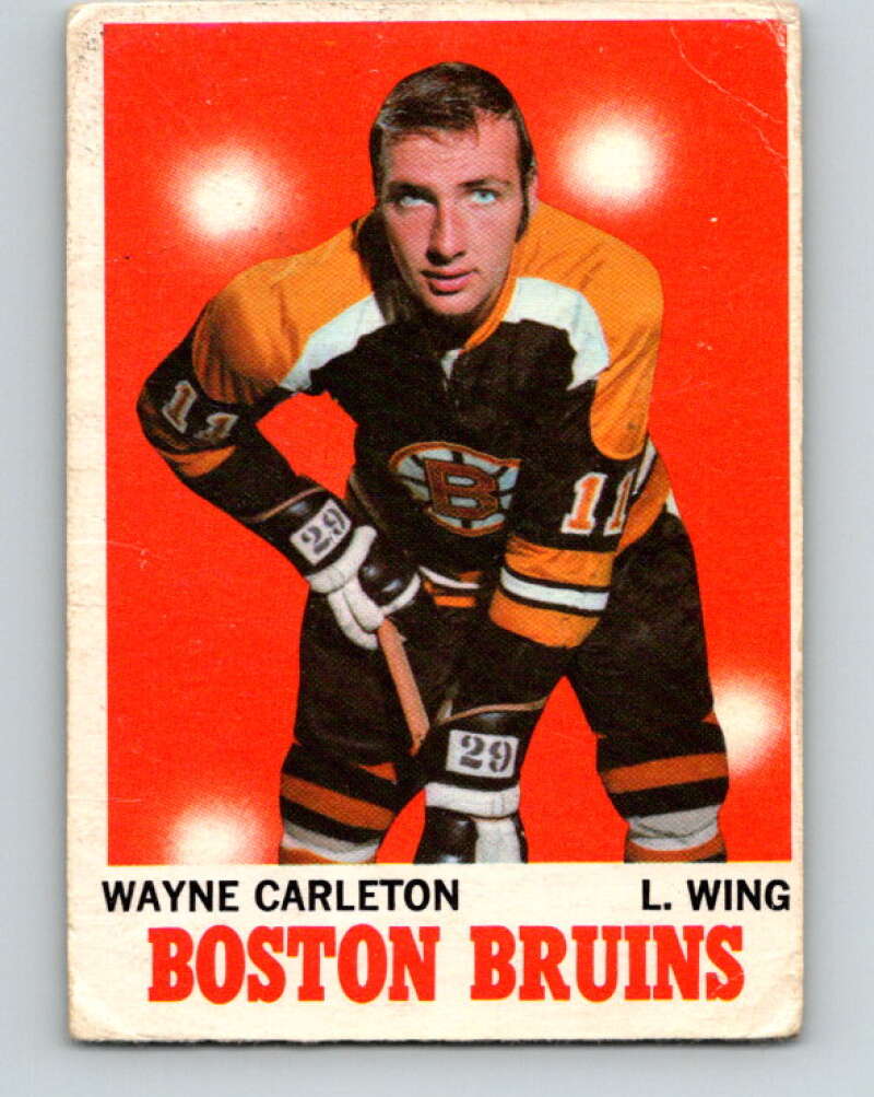 1970-71 O-Pee-Chee #9 Wayne Carleton Boston Bruins V2431