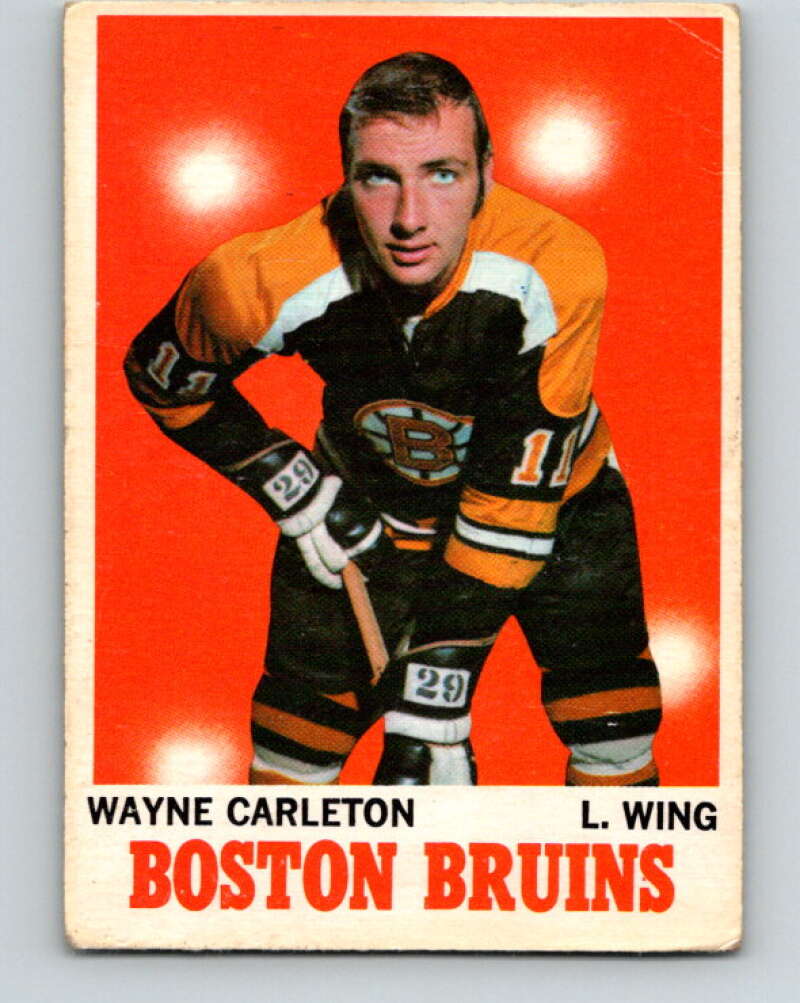 1970-71 O-Pee-Chee #9 Wayne Carleton Boston Bruins V2432