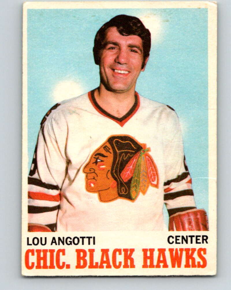 1970-71 O-Pee-Chee #12 Lou Angotti Chicago Blackhawks V2439