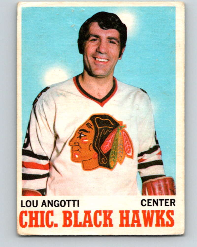 1970-71 O-Pee-Chee #12 Lou Angotti Chicago Blackhawks V2440