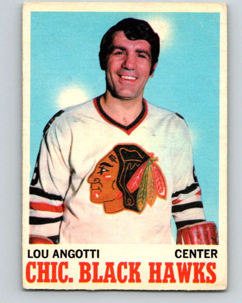 1970-71 O-Pee-Chee #12 Lou Angotti Chicago Blackhawks V2442