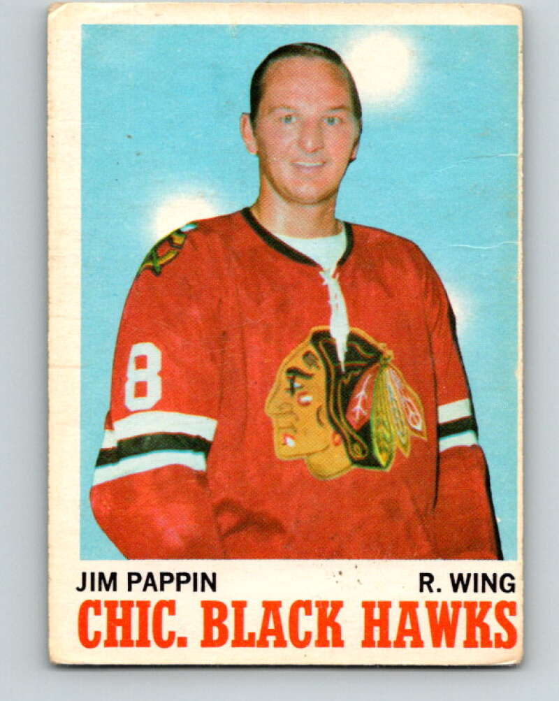 1970-71 O-Pee-Chee #13 Jim Pappin Chicago Blackhawks V2444