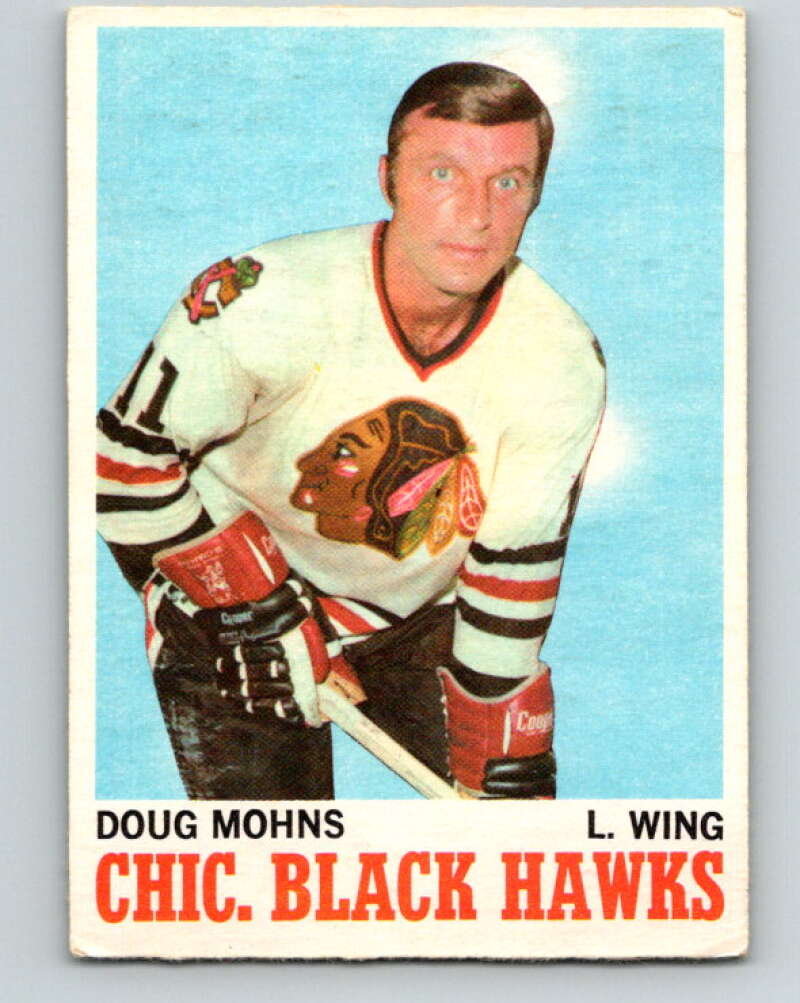 1970-71 O-Pee-Chee #16 Doug Mohns Chicago Blackhawks V2453
