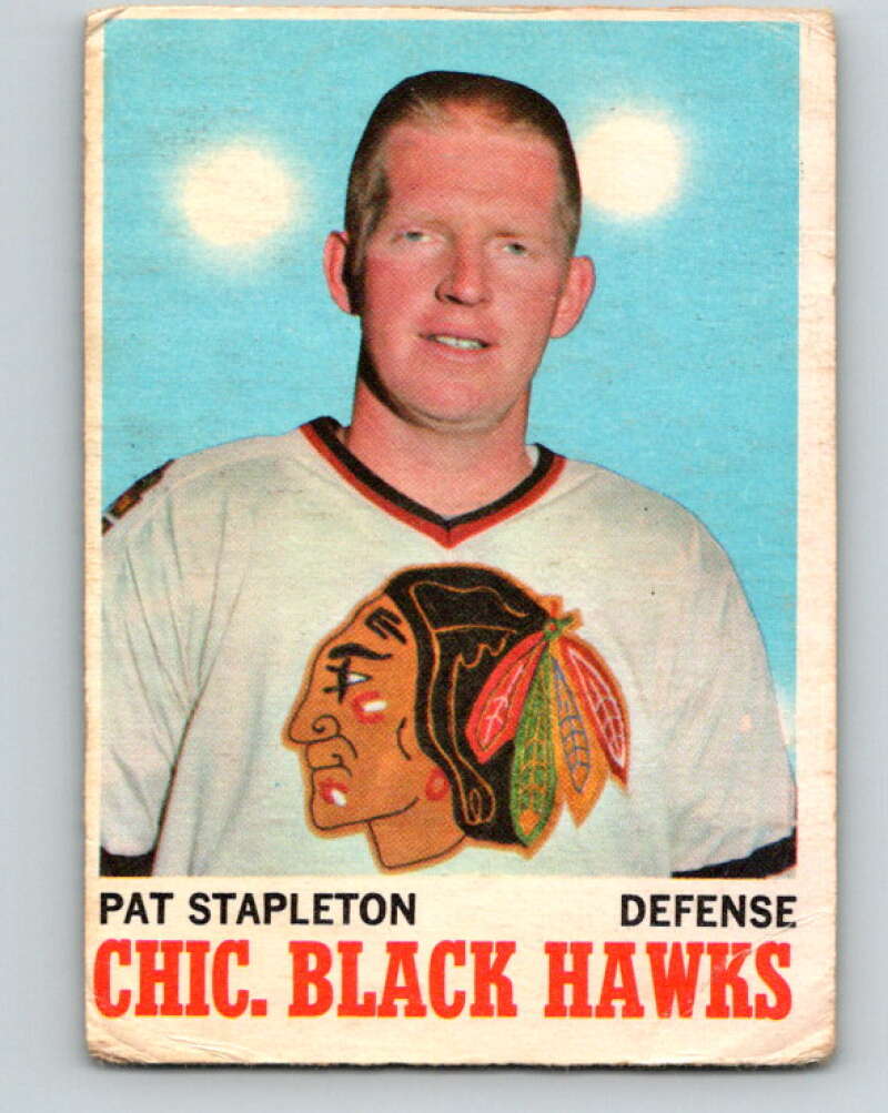 1970-71 O-Pee-Chee #17 Pat Stapleton Chicago Blackhawks V2454