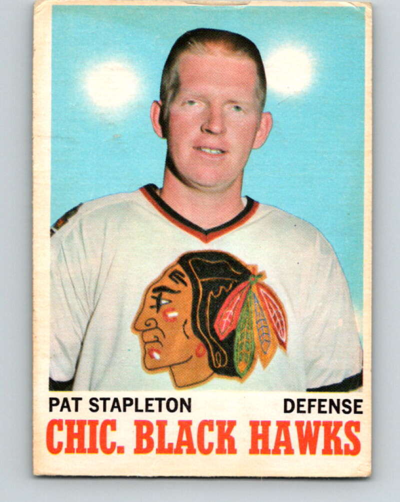 1970-71 O-Pee-Chee #17 Pat Stapleton Chicago Blackhawks V2455