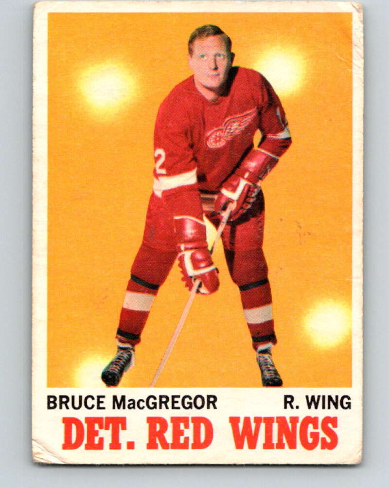 1970-71 O-Pee-Chee #27 Bruce MacGregor Detroit Red Wings V2480