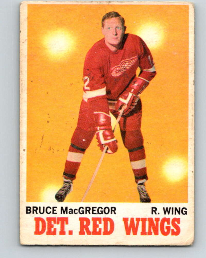 1970-71 O-Pee-Chee #27 Bruce MacGregor Detroit Red Wings V2481