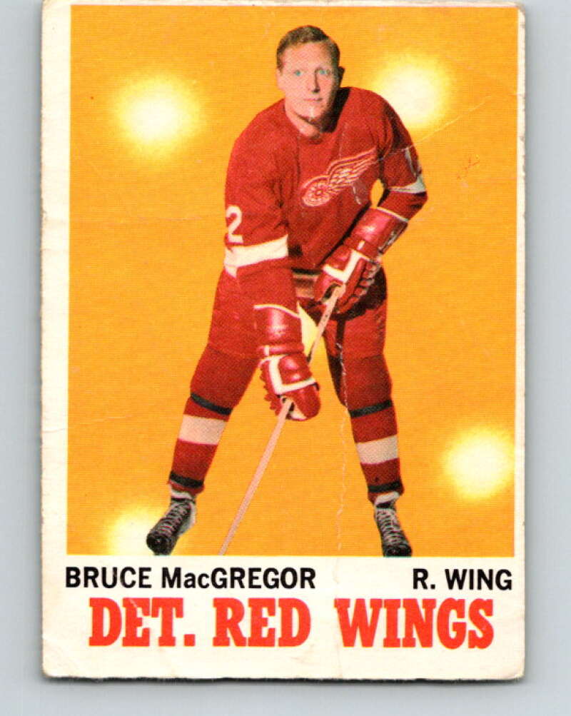 1970-71 O-Pee-Chee #27 Bruce MacGregor Detroit Red Wings V2482