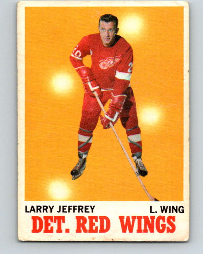 1970-71 O-Pee-Chee #28 Larry Jeffrey Detroit Red Wings V2483