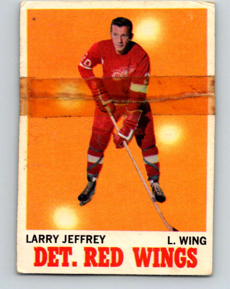 1970-71 O-Pee-Chee #28 Larry Jeffrey Detroit Red Wings V2484