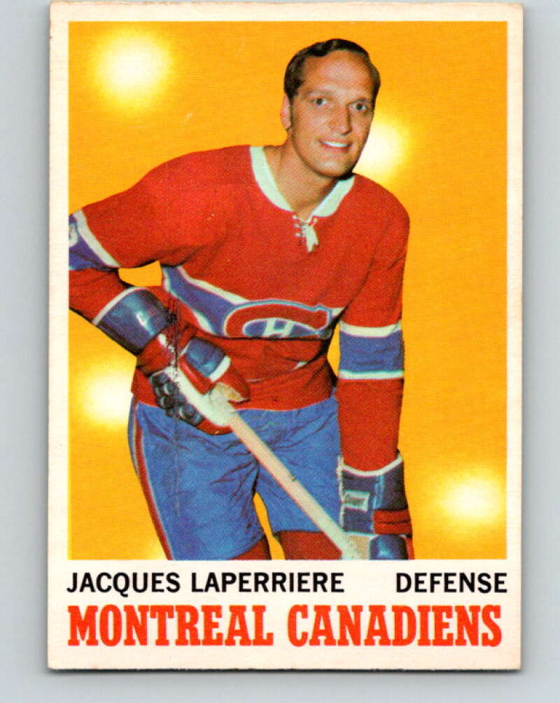 1970-71 O-Pee-Chee #52 Jacques Laperriere Montreal Canadiens V2538