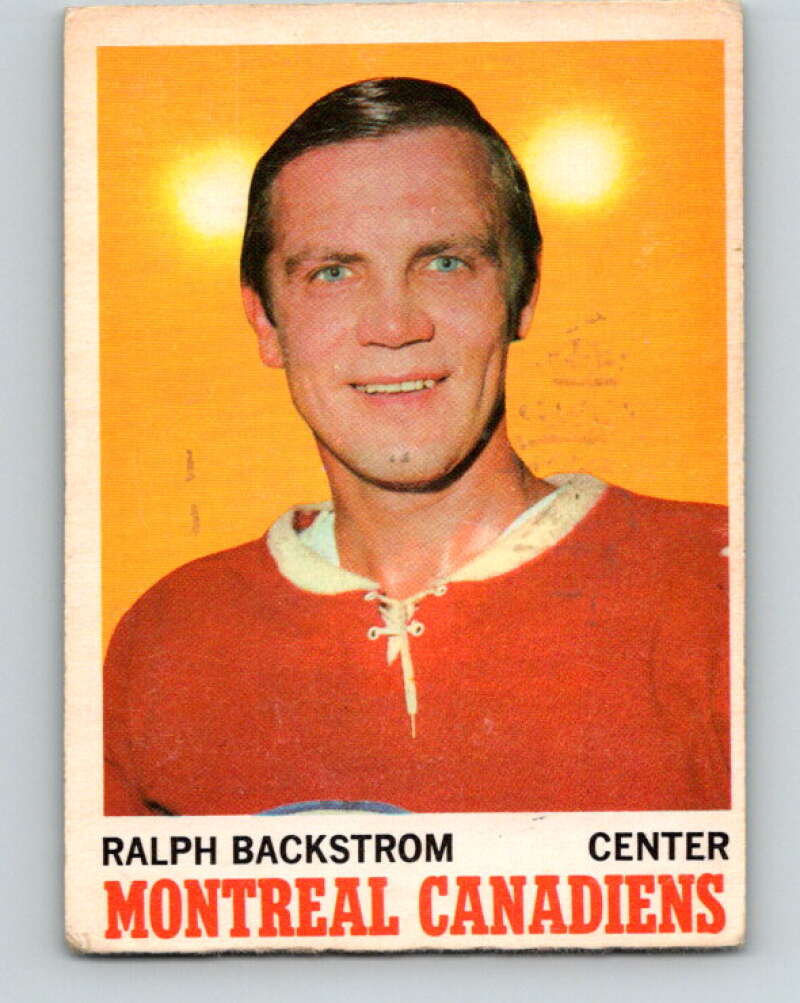 1970-71 O-Pee-Chee #54 Ralph Backstrom Montreal Canadiens V2540