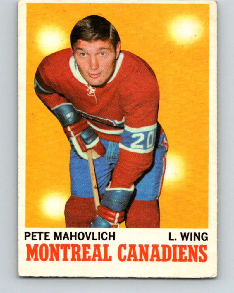 1970-71 O-Pee-Chee #58 Pete Mahovlich Montreal Canadiens V2552
