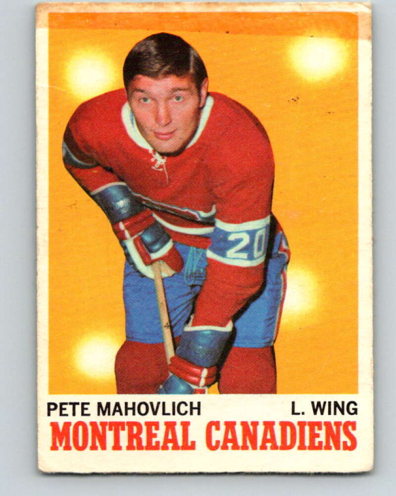 1970-71 O-Pee-Chee #58 Pete Mahovlich Montreal Canadiens V2553