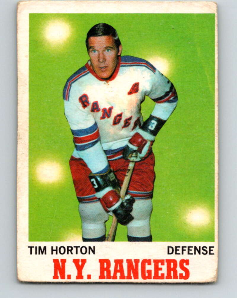 1970-71 O-Pee-Chee #59 Tim Horton New York Rangers V2554