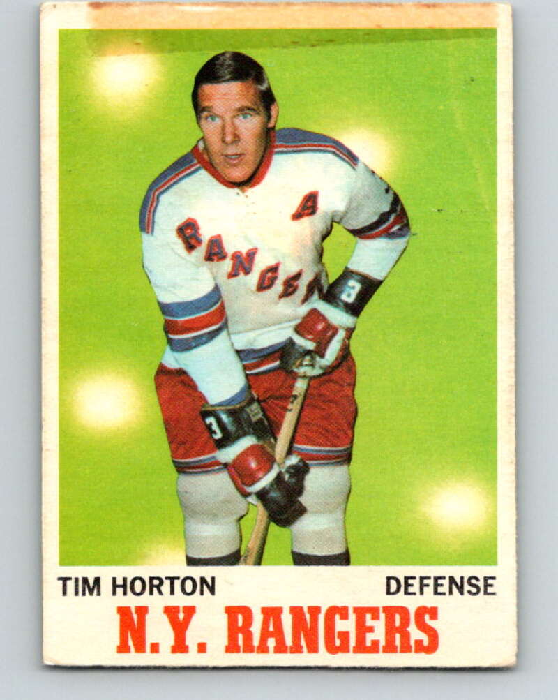 1970-71 O-Pee-Chee #59 Tim Horton New York Rangers V2555