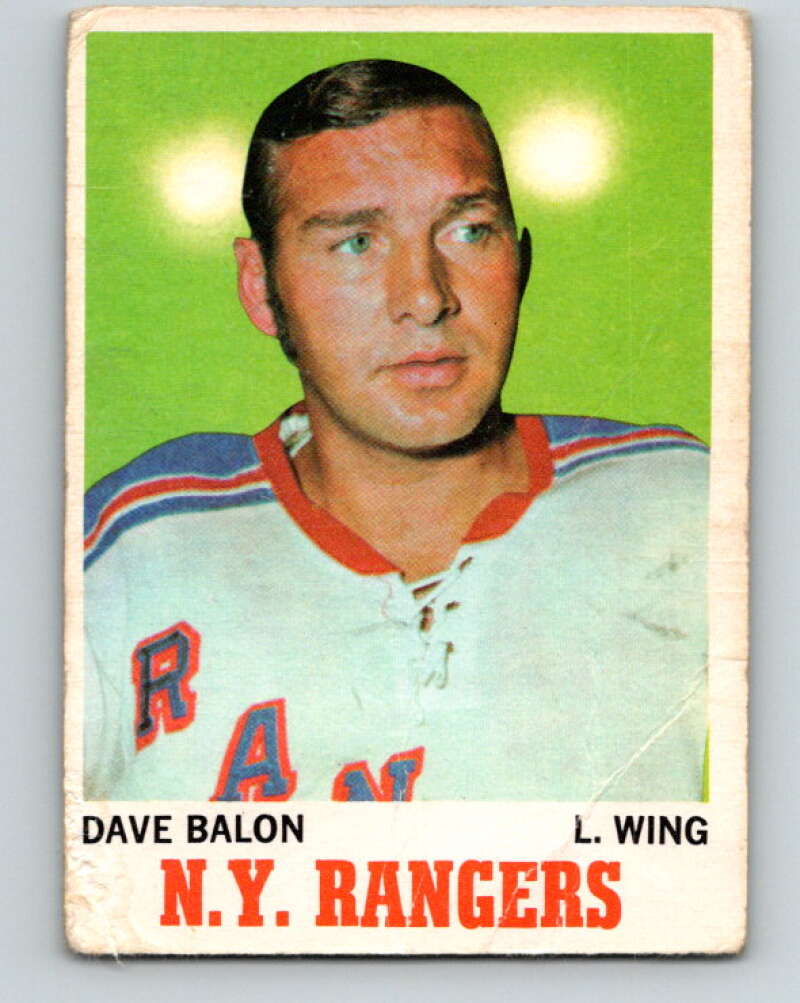 1970-71 O-Pee-Chee #61 Dave Balon New York Rangers V2559