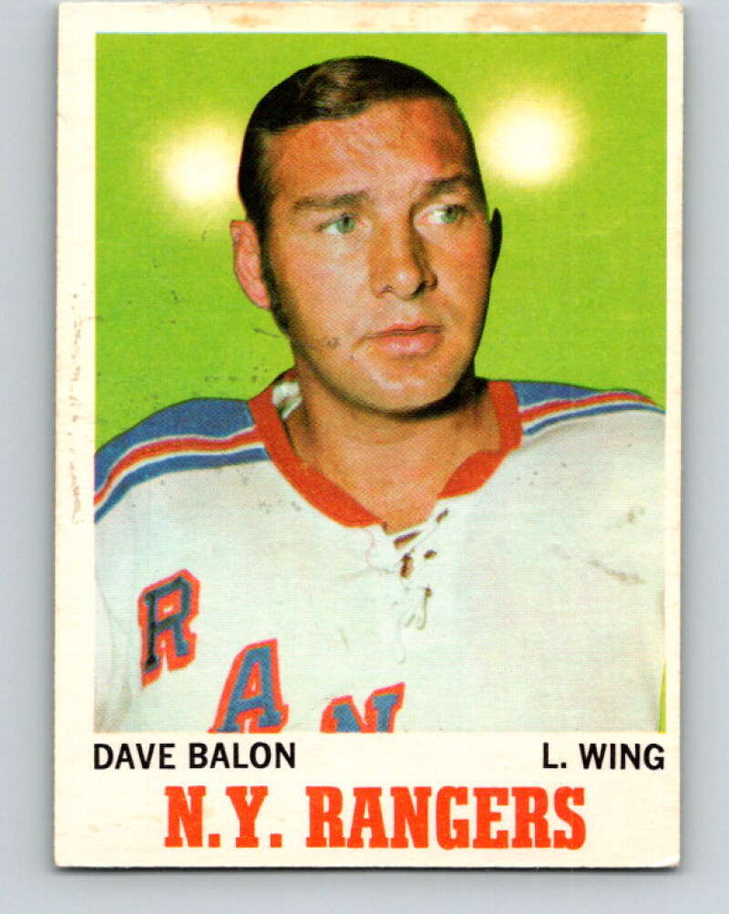 1970-71 O-Pee-Chee #61 Dave Balon New York Rangers V2560