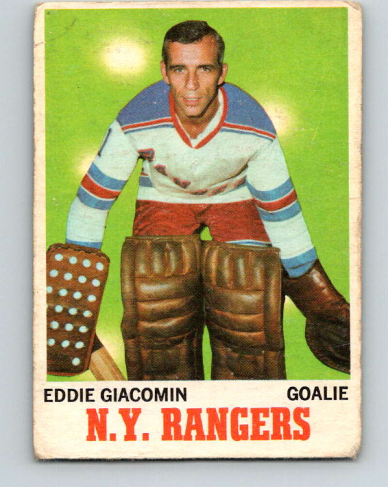 1970-71 O-Pee-Chee #68 Ed Giacomin New York Rangers V2572