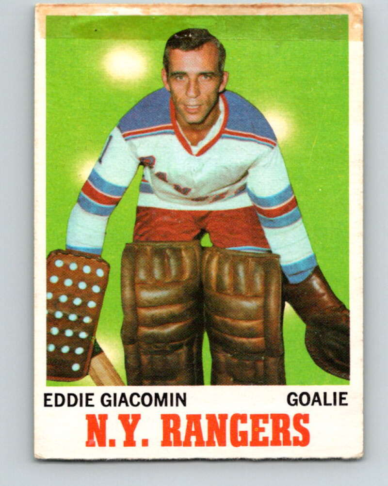 1970-71 O-Pee-Chee #68 Ed Giacomin New York Rangers V2573