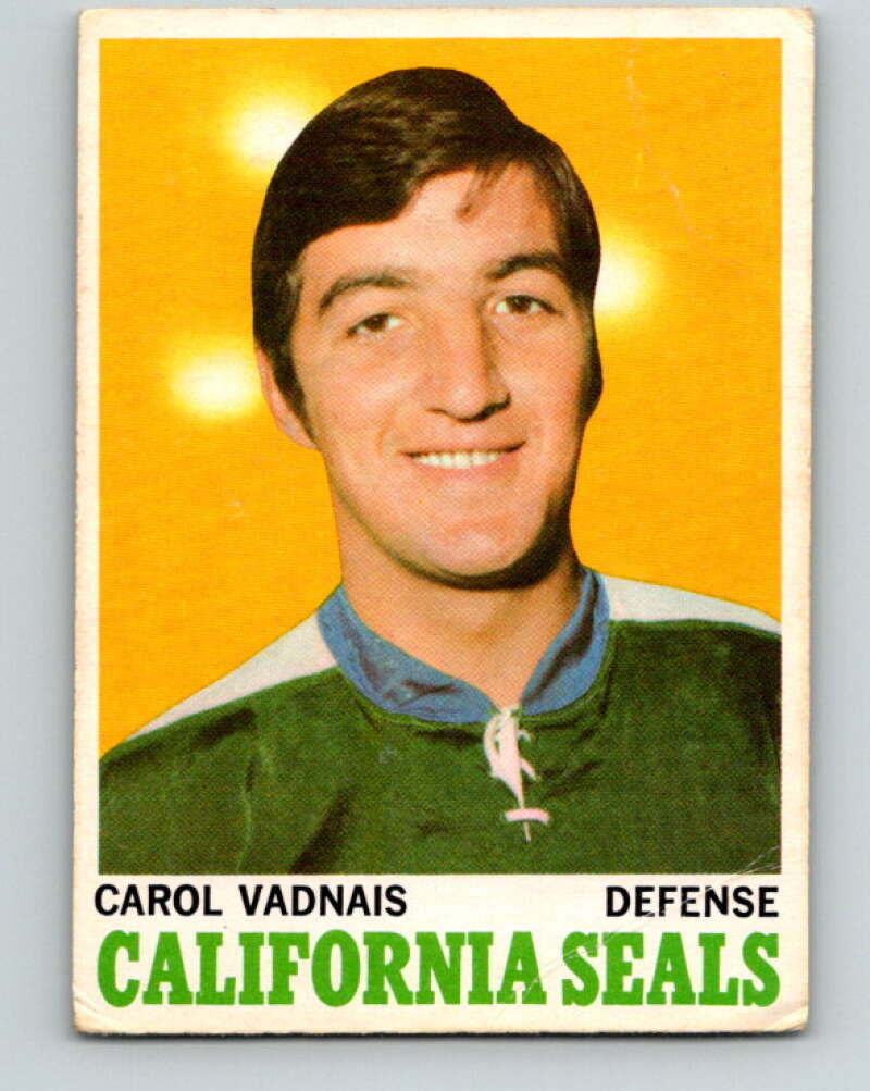 1970-71 O-Pee-Chee #70 Carol Vadnais California Golden Seals V2576