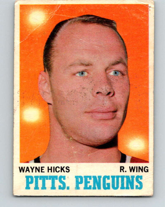 1970-71 O-Pee-Chee #95 Wayne Hicks  RC Rookie Pittsburgh Penguins  V2624