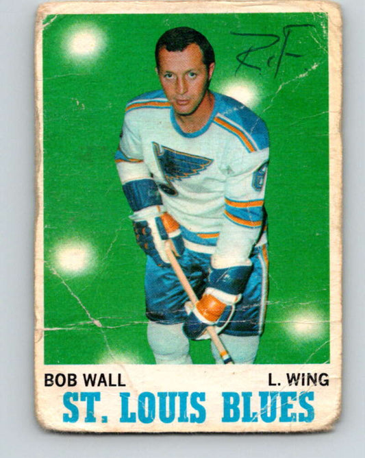 1970-71 O-Pee-Chee #98 Bob Wall  St. Louis Blues  V2631