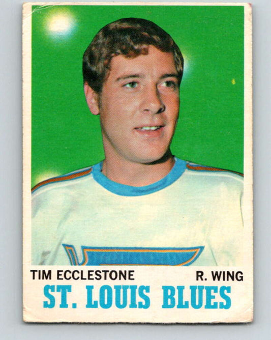 1970-71 O-Pee-Chee #102 Tim Ecclestone  St. Louis Blues  V2639