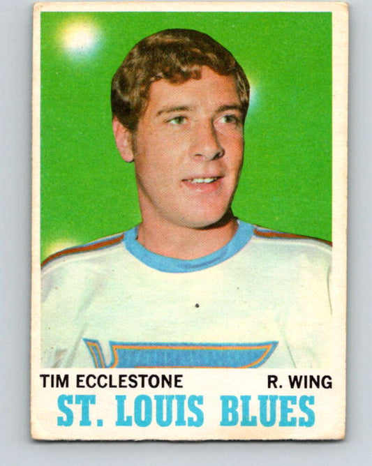 1970-71 O-Pee-Chee #102 Tim Ecclestone  St. Louis Blues  V2640