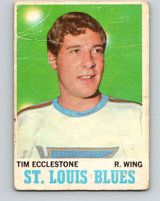 1970-71 O-Pee-Chee #102 Tim Ecclestone  St. Louis Blues  V2641