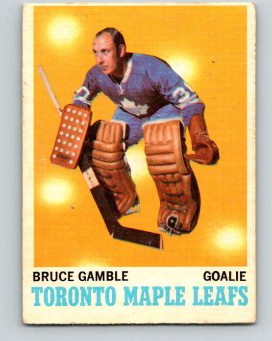 1970-71 O-Pee-Chee #105 Bruce Gamble  Toronto Maple Leafs  V2649