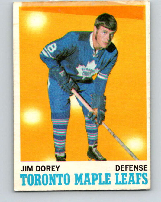 1970-71 O-Pee-Chee #106 Jim Dorey  Toronto Maple Leafs  V2650