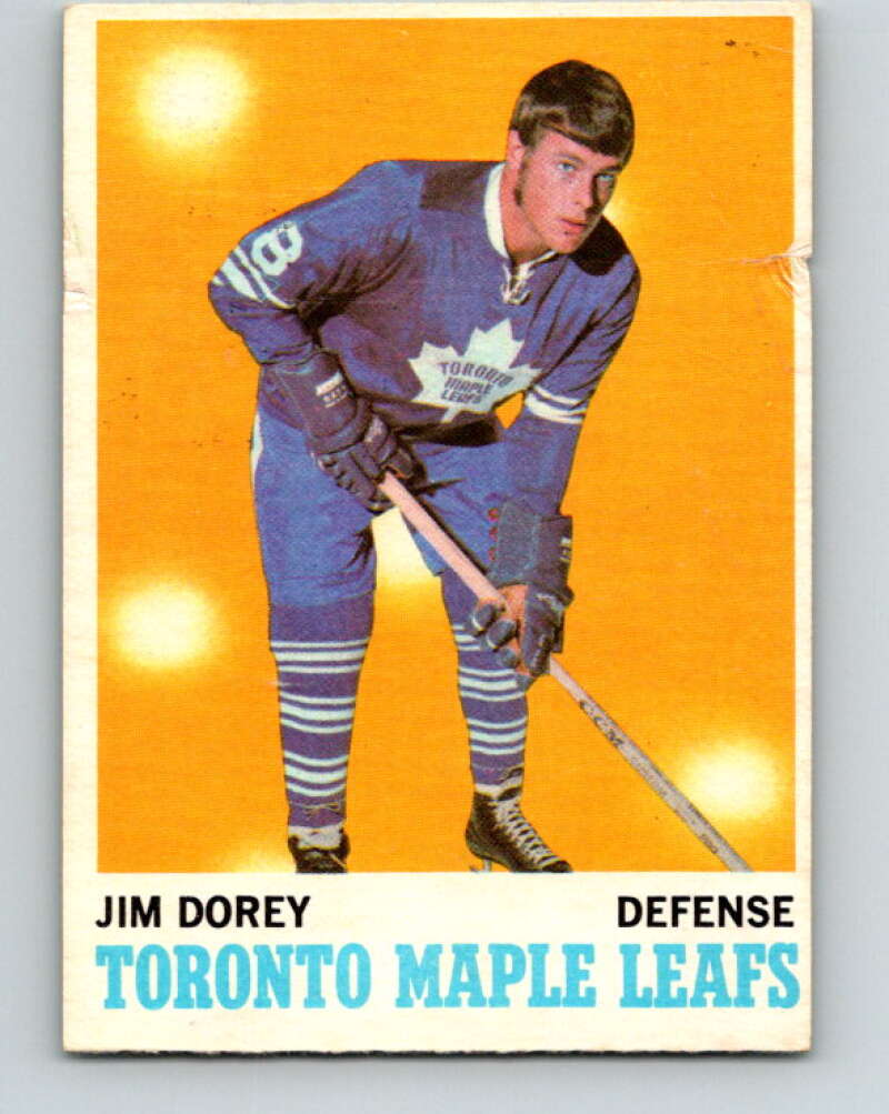 1970-71 O-Pee-Chee #106 Jim Dorey Toronto Maple Leafs V2651