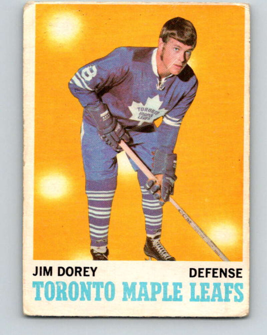 1970-71 O-Pee-Chee #106 Jim Dorey  Toronto Maple Leafs  V2652