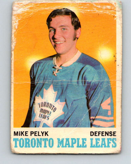 1970-71 O-Pee-Chee #107 Mike Pelyk  RC Rookie Toronto Maple Leafs  V2653