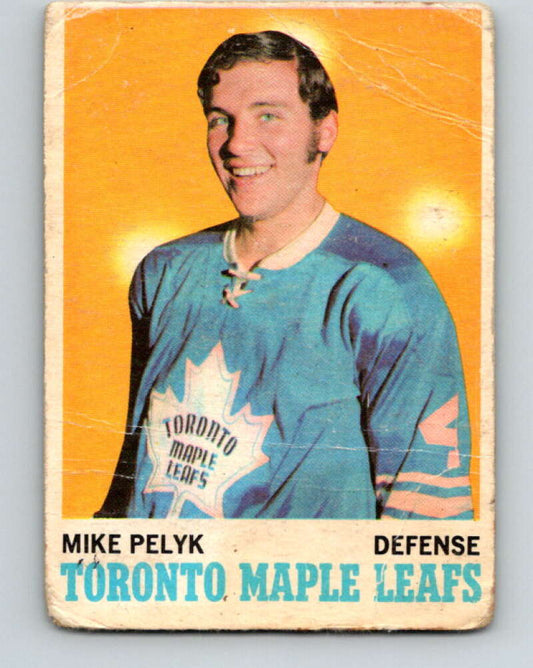 1970-71 O-Pee-Chee #107 Mike Pelyk  RC Rookie Toronto Maple Leafs  V2655