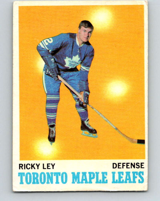 1970-71 O-Pee-Chee #108 Rick Ley  Toronto Maple Leafs  V2657