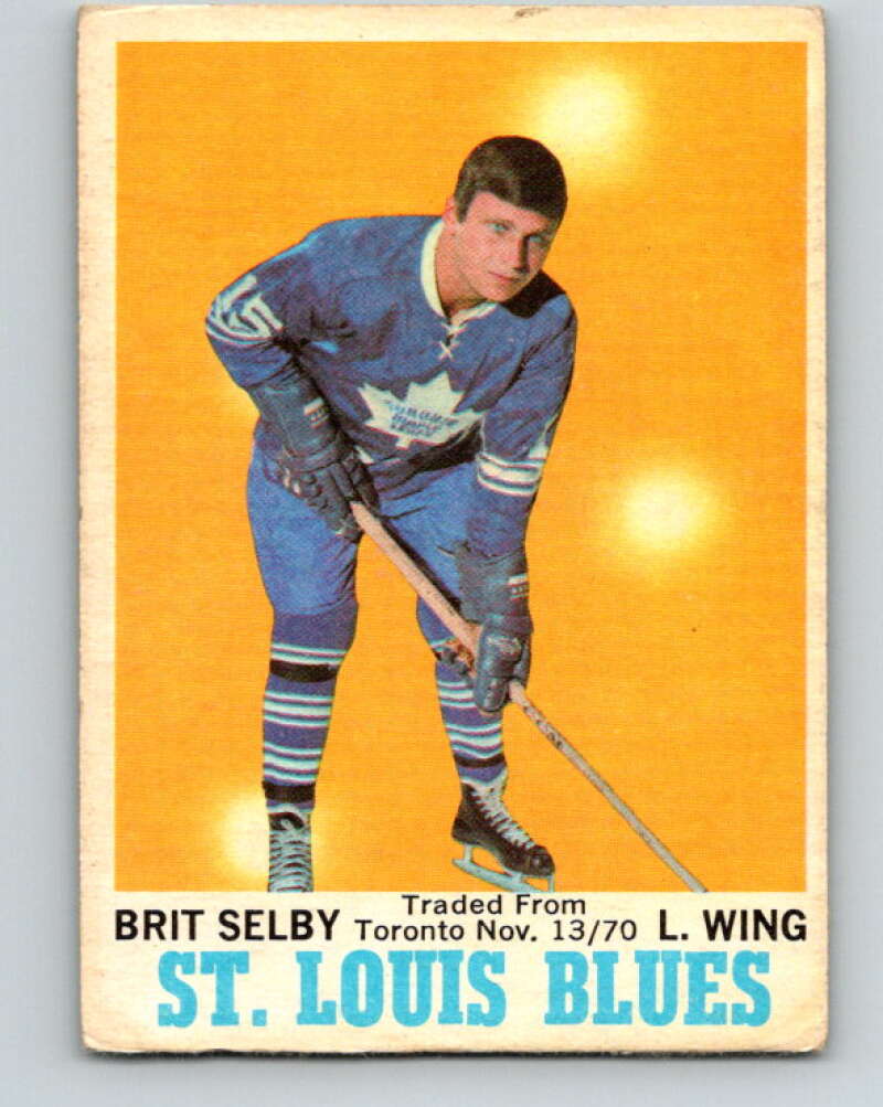 1970-71 O-Pee-Chee #111 Brit Selby Toronto Maple Leafs V2664