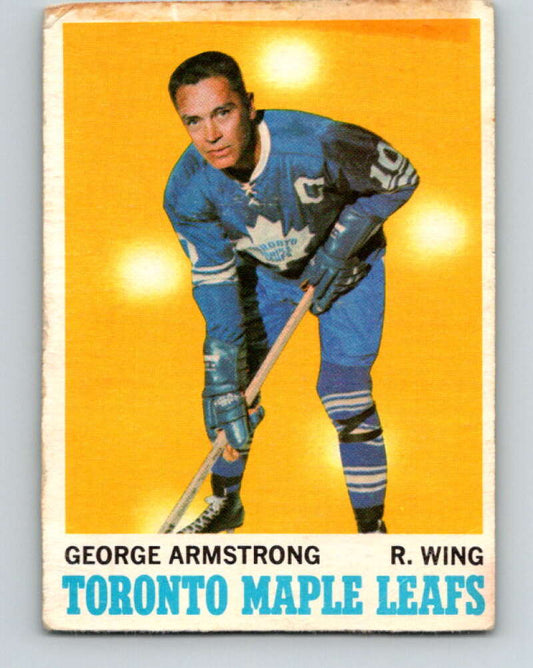1970-71 O-Pee-Chee #113 George Armstrong  Toronto Maple Leafs  V2669