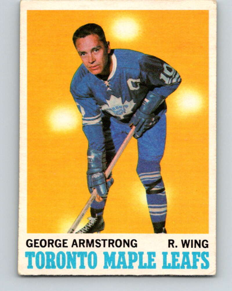 1970-71 O-Pee-Chee #113 George Armstrong Toronto Maple Leafs V2670