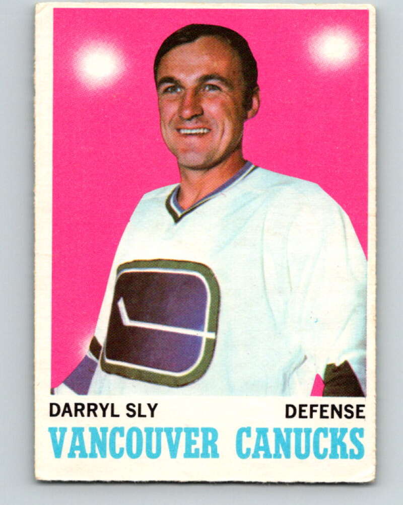 1970-71 O-Pee-Chee #115 Darryl Sly RC Rookie Vancouver Canucks V2673