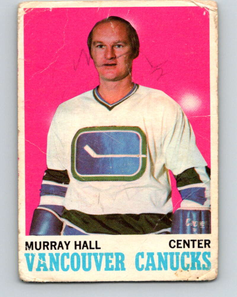 1970-71 O-Pee-Chee #118 Murray Hall Vancouver Canucks V2676