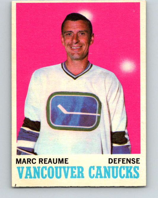 1970-71 O-Pee-Chee #119 Marc Reaume  Vancouver Canucks  V2680