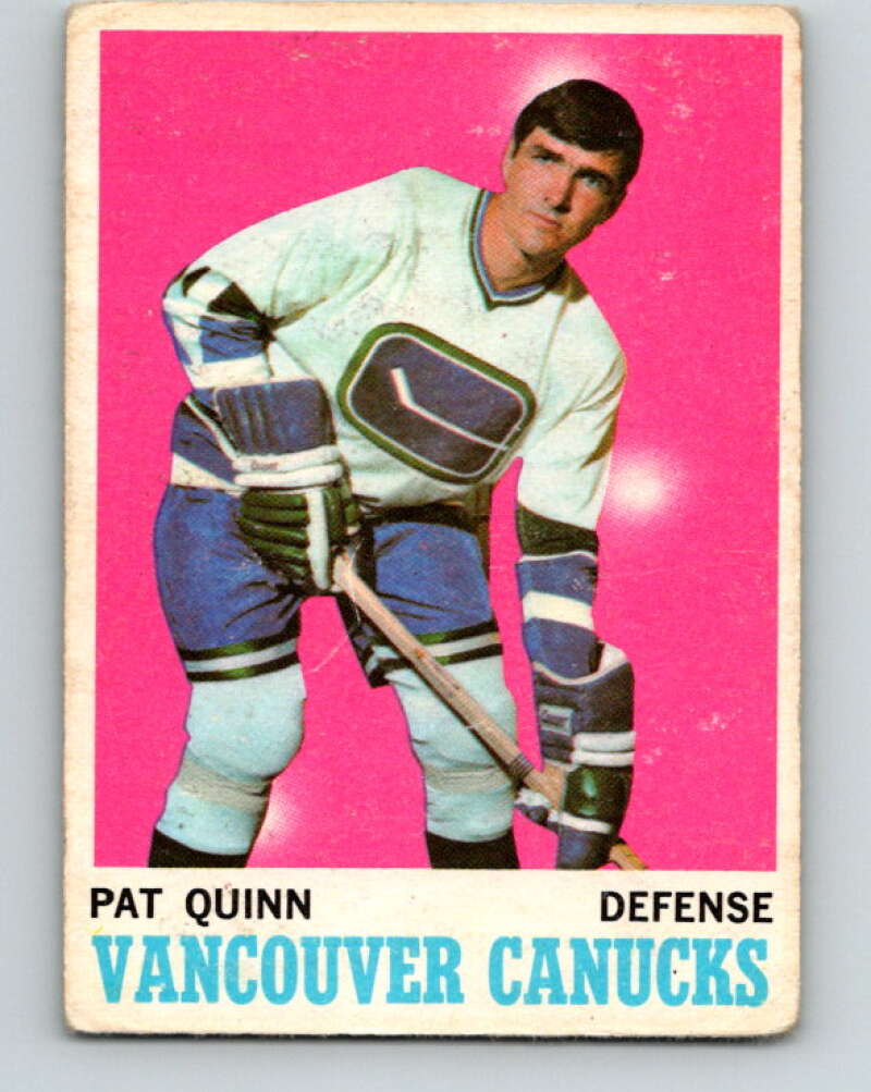 1970-71 O-Pee-Chee #120 Pat Quinn Vancouver Canucks V2681
