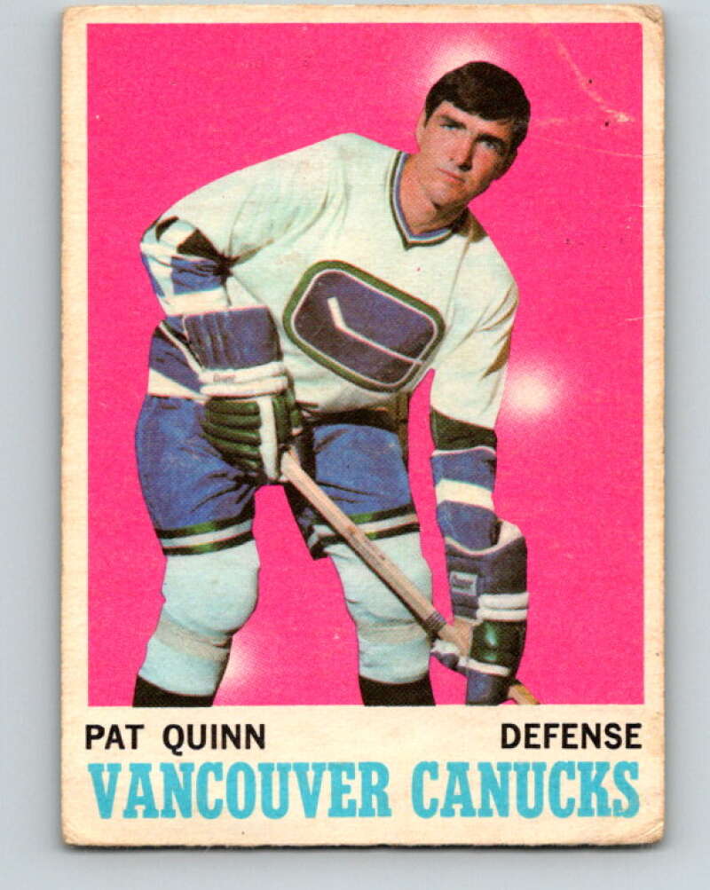 1970-71 O-Pee-Chee #120 Pat Quinn Vancouver Canucks V2682